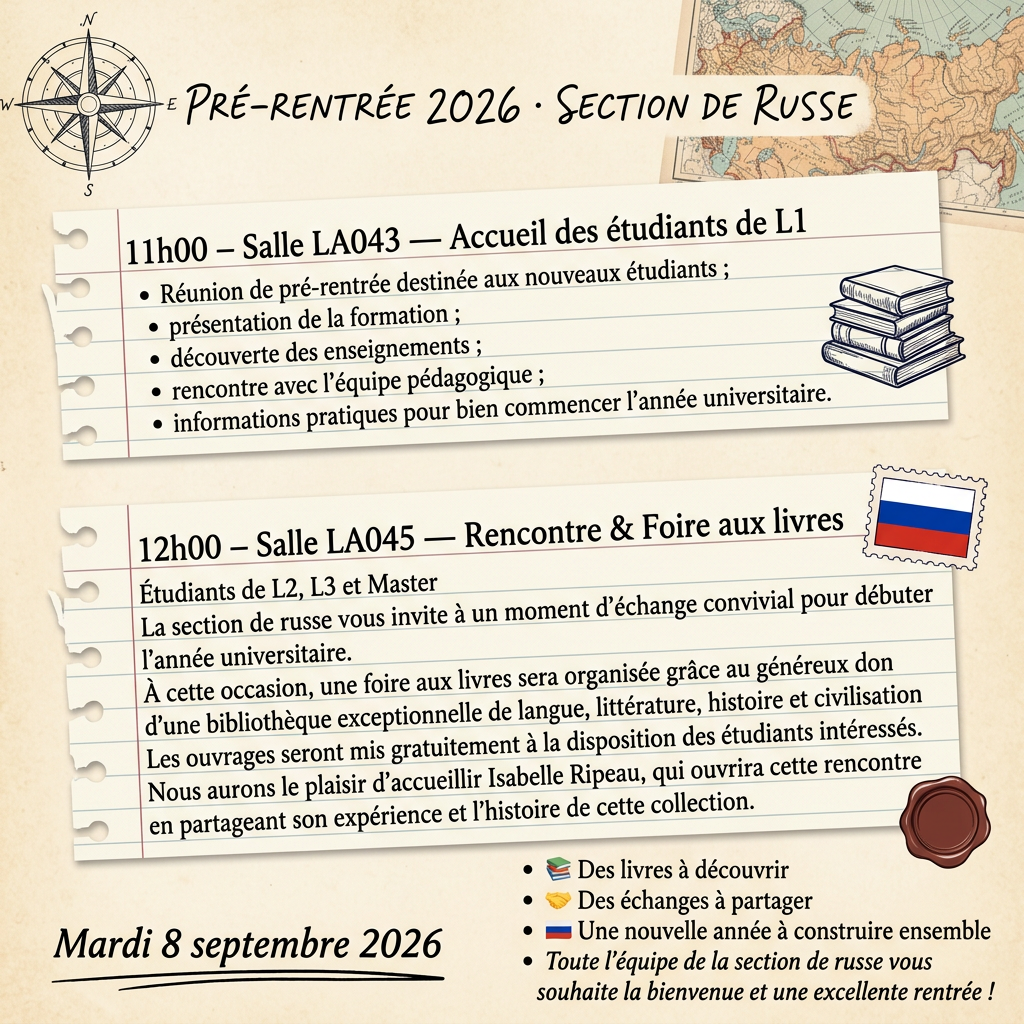 Réunion de pré-rentrée 2026