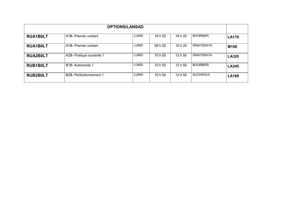 EDT OPTION-LANSAD SEMESTRE 2